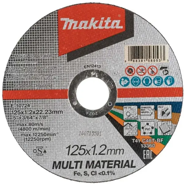 Makita Príslušenstvo - Rezný kotúč 125x22,23 mm E-10724