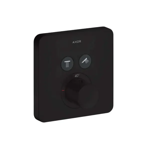 Axor ShowerSelect - Termostat pod omítku pro 2 spotřebiče, matná černá 36707670