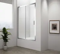 Polysan Deep - Sprchové dveře dvoudílné 140x165 cm, lesklý hliník/čiré sklo MD1416