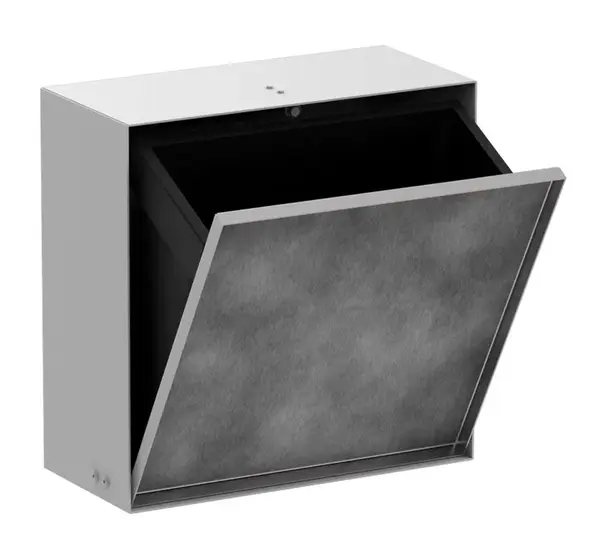 Hansgrohe XtraStoris Rock - Podomítkový odpadkový koš 6 l, matná bílá 56090700