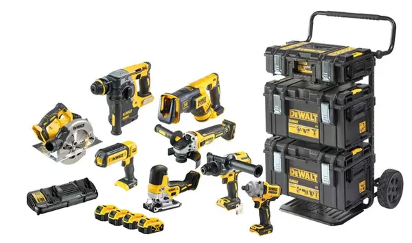 DeWALT Náradie - 16-dielna súprava AKU náradia, batérií a nabíjačky DCK856P4