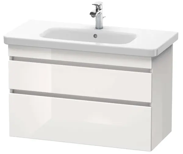 Duravit DuraStyle - Umyvadlová skříňka 61x93x45 cm, 2 zásuvky, lesklá bílá DS648202222