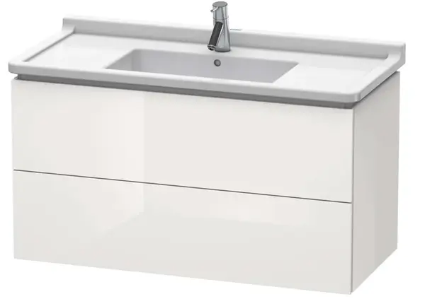 Duravit L-Cube - Umyvadlová skříňka 56x102x47 cm, 2 zásuvky, lesklá bílá LC626602222