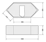 Duravit Příslušenství - Podpora pro vanu D-Code, 1900x900 mm 790477000000000