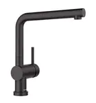 Blanco Linus S-F - Dřezová baterie s výsuvnou koncovkou, sklopná pod okno, matná černá 527523