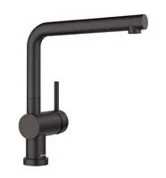 Blanco Linus S-F - Dřezová baterie s výsuvnou koncovkou, sklopná pod okno, matná černá 527523