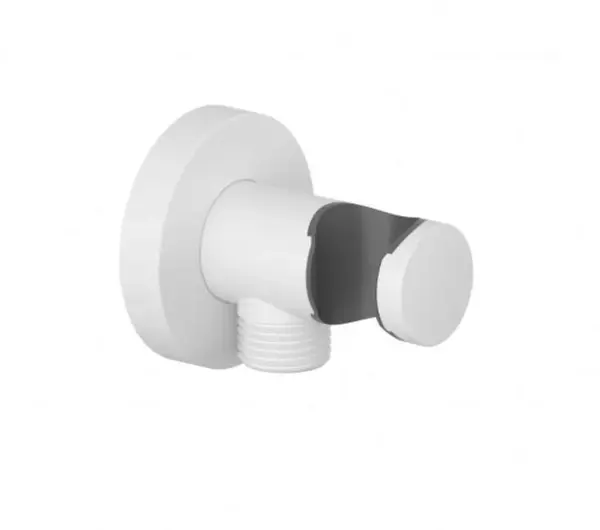 Kludi A-Qa - Nástěnné kolínko s držákem, matná bílá 6054753-00