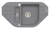 Alveus Niagara - Granitový drez, 90x50 cm, s ovládaním odtoku, steel 1107862