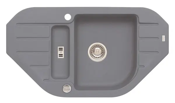 Alveus Niagara - Granitový drez, 90x50 cm, s ovládaním odtoku, steel 1107862