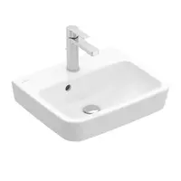 Villeroy & Boch O.novo - Umývadielko 50x37 cm, s prepadom, otvor na batériu, AntiBac, CeramicPlus, alpská biela 434450T2