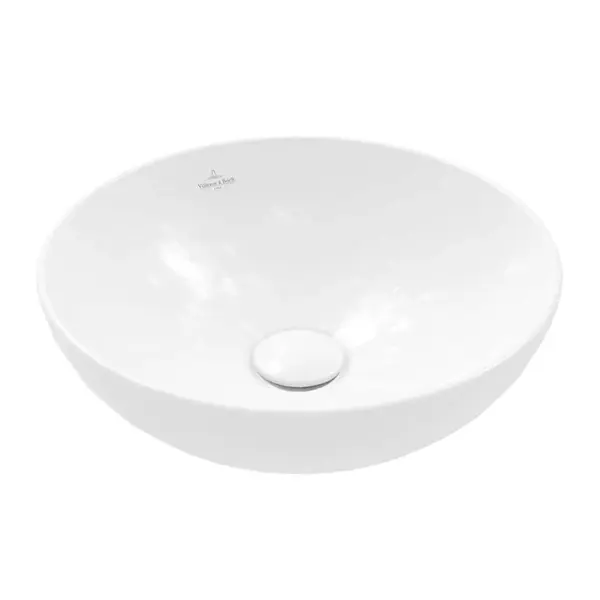 Villeroy & Boch Loop&Friends - Umývadlo na dosku, priemer 38 cm, bez prepadu, CeramicPlus, Stone White 4A4501RW