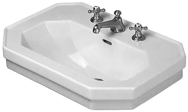 Duravit 1930 - Umývadlo, 60x41 cm, s prepadom, 1 otvor na batériu, biela 0438600000