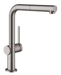 Hansgrohe M54 - Dřezová baterie Talis s výsuvnou koncovkou, sBox, kartáčovaný černý chrom 72809340