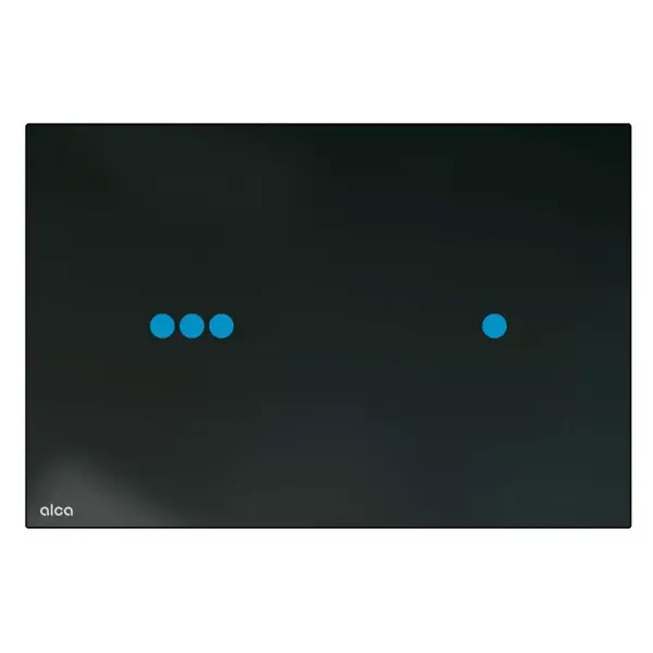 Alcadrain Ovládacie tlačidlá - Elektronické ovládanie splachovania, s podsvietením, pre inštalačné moduly Slim, sklo/čierna NIGHT LIGHT-3-SLIM