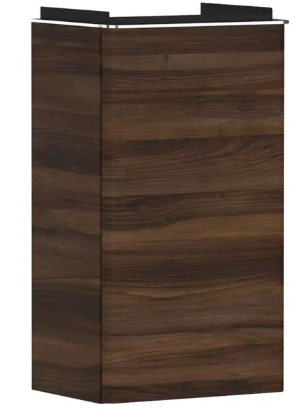 Hansgrohe Xelu Q - Umývadlová skrinka, 63x34x27 cm, 1 dvierka, pánty vpravo, tmavý orech/chróm 54018000