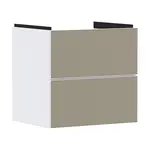 Hansgrohe Xevolos E - Umývadlová skrinka 58x58x48 cm, 2 zásuvky, matná biela/bronz 54175390