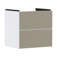 Hansgrohe Xevolos E - Umývadlová skrinka 58x58x48 cm, 2 zásuvky, matná biela/bronz 54175390