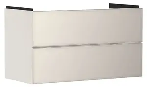 Hansgrohe Xevolos E - Umývadlová skrinka 98x58x48 cm, 2 zásuvky, matná béžová/metalická béžová 54182790