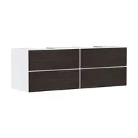 Hansgrohe Xevolos E - Umývadlová skrinka 157x56x55 cm, 4 zásuvky, matná biela/tmavý dub 54199730