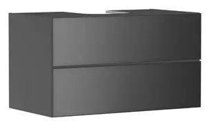 Hansgrohe Xevolos E - Umývadlová skrinka 98x56x55 cm, 2 zásuvky, matná sivá/metalická sivá 54192770