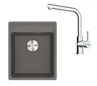 Franke Sety - Kuchynský set G253ŠK, fragranitový drez MRG 610-37 RTL a batéria FS 3230.031, sivý kameň/chróm 114.0700.700