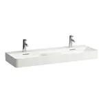 Laufen VAL - Dvojumývadlo, 120x42 cm, s prepadom, 2 otvory na batériu, LCC, biela H8142824001041