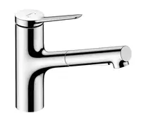 Hansgrohe Zesis M33 - Dřezová baterie 150, s výsuvnou sprškou, EcoSmart, chrom 74810000