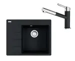 Franke Sety - Set G223, fragranitový dřez CNG 611-62 TL/7 a baterie FC 3055.071, onyx/chrom 114.0650.776