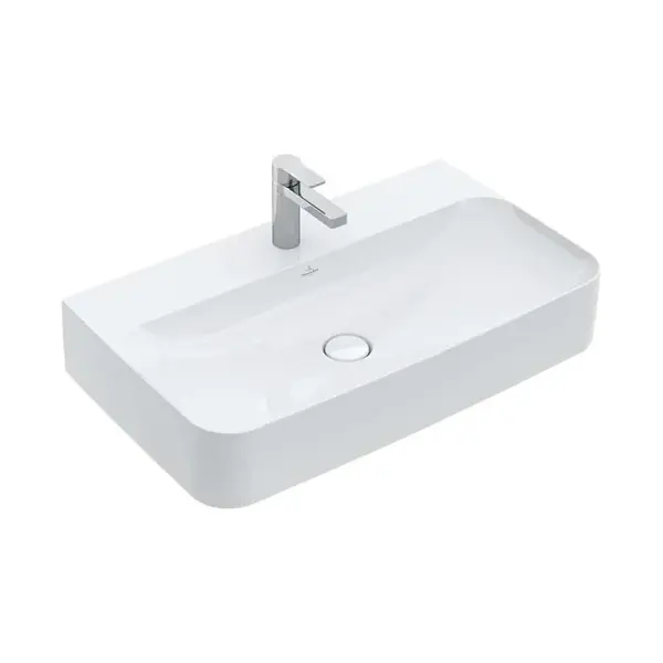 Villeroy & Boch Finion - Umývadlo so skrytým prepadom, 80x47 cm, s CeramicPlus, alpská biela 41688CR1