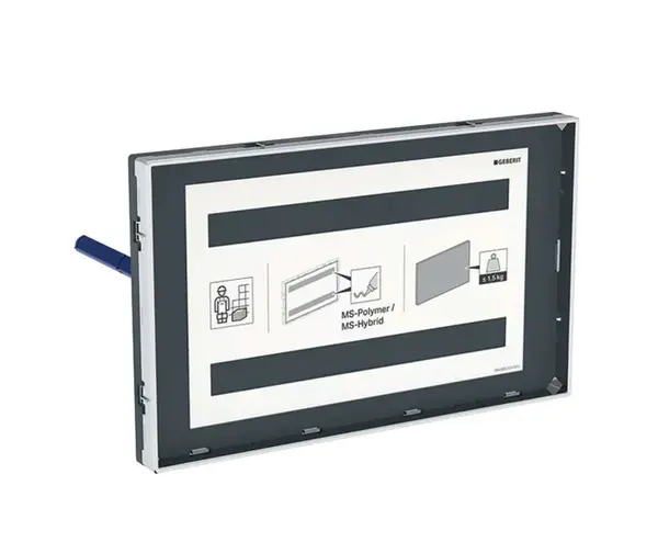 Geberit Príslušenstvo - Krycia doska na splachovacie nádržky pod omietku Sigma, zalícovaná s pohľadovým rámčekom 115.697.00.1