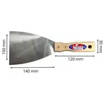 Špachtle ocel broušená YORK PROFI, 100 mm, dřevěná rukojeť