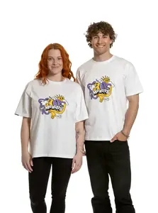 Meatfly unisex tričko Carter 30 Groove White | Bílá | Velikost L/XL | 100% bavlna