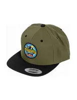 Meatfly kšiltovka Flanker Snapback Adventure Olive/Black | Zelená | Velikost One Size