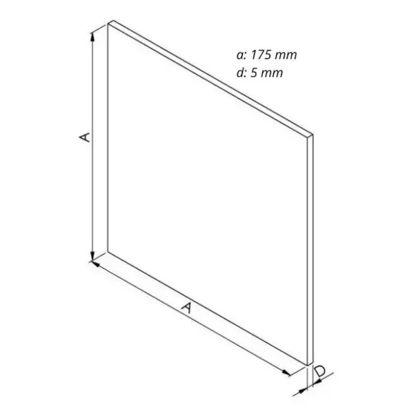 Panel skleněný, černý, AV DRIM 0944/3
