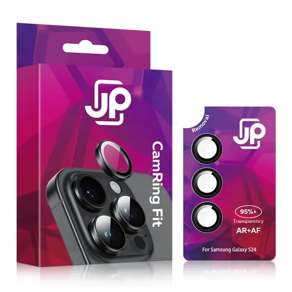 JP Camring Fit, sklíčko pro čočku fotoaparátu, Samsung Galaxy S24, černé