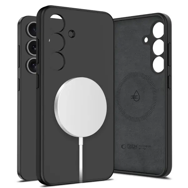 Tech-Protect Liquid Silicone MagSafe, Samsung Galaxy S25, černý