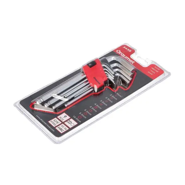 Klíče imbusové dlouhé s kuličkou 1,5 - 10 mm, DRAUMET