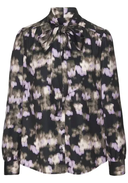 LASCANA Blúzka  mokka / svetlofialová / čierna / biela