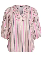 Zizzi Blúzka 'Caello'  béžová / námornícka modrá / sivá / ružová