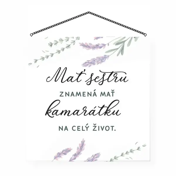 Ceduľka s textom - Sestra ALBI