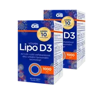 GS Vitamin Lipo D3 1000 IU, 2 × 60+10 kapslí NAVÍC, dárkové balení 2025