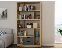 Vysoký regál/knižnica Sten, dub artisan/grafit%