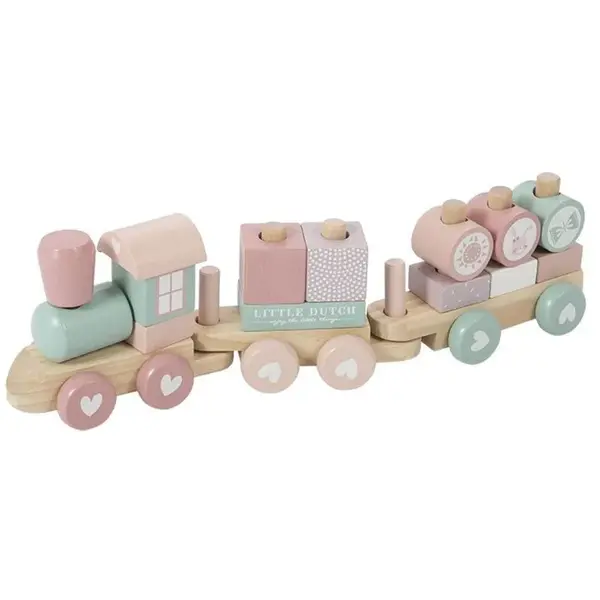 Little Dutch Vláčik drevený ružový