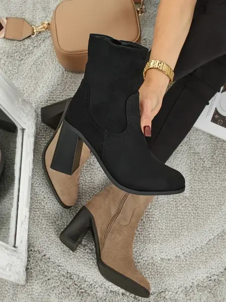 Resti Women's Rune Fast Faux Suede Heeled Ankle Boots