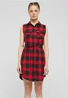 Women's long sleeveless shirt Gracey red/black