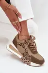 Kožené dámske tenisky na platforme s leopardím vzorom Artiker