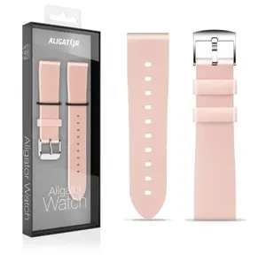 Silikonový řemínek ALIGATOR 18mm, růžová