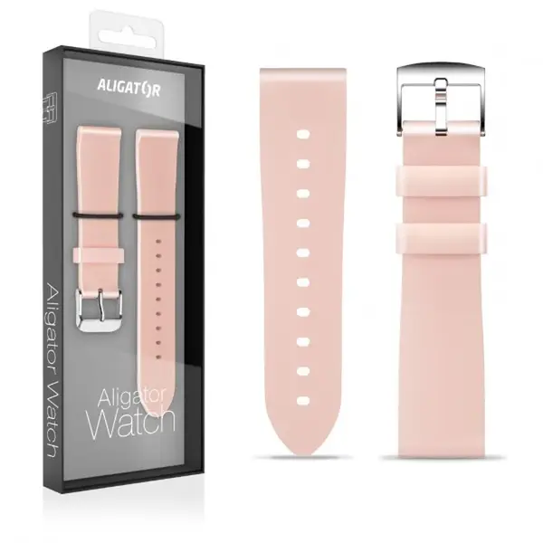 Silikonový řemínek ALIGATOR 18mm, růžová