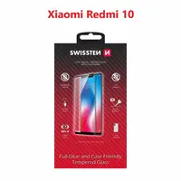 Tvrzené sklo Swissten Full Glue, Color Frame, Case Friendly pro Xiaomi Redmi 10 LTE, černá