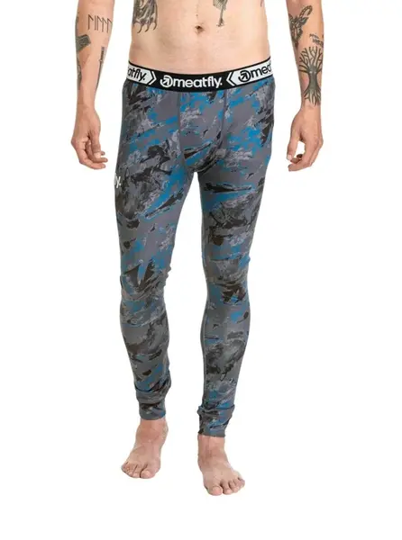 Pánské termo kalhoty meatfly sloan šedá/modrá l